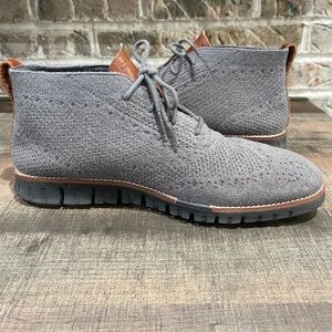 Cole Haan Zerogrand Knitted Wool Boot Gray 9M